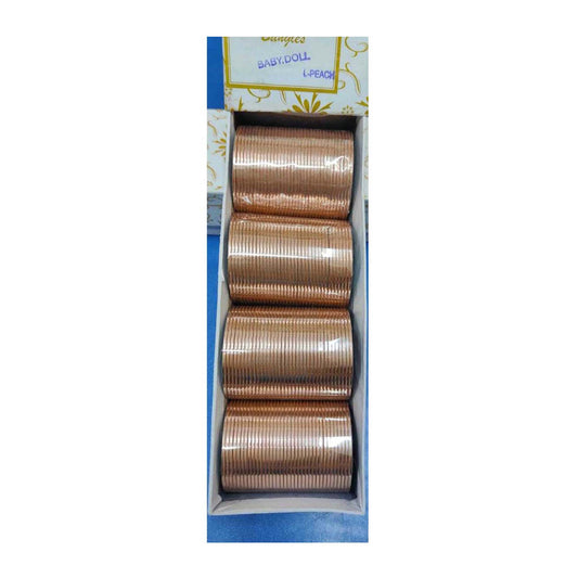 Metal Churi Box Pack Of 144 Bangles Color-PEACH Contact to Watsapp-9829507489 or Mail For Whole sale