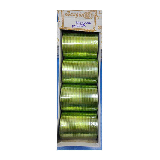 Metal Churi Box Pack Of 144 Bangles Color-PISTA Contact to Watsapp-9829507489 or Mail For Whole sale