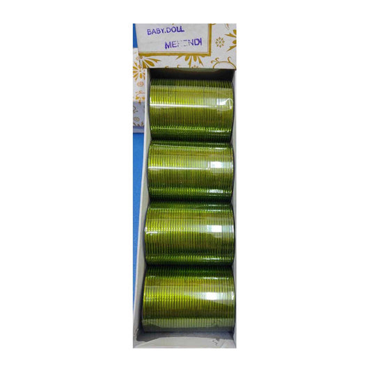Metal Churi Box Pack Of 144 Bangles Color-MEHENDI Contact to Watsapp-9829507489 or Mail For Whole sale