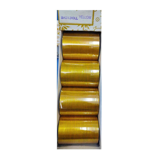 Metal Churi Box Pack Of 144 Bangles Color-YELLOW Contact to Watsapp-9829507489 or Mail For Whole sale