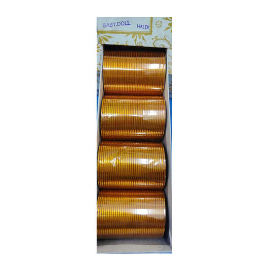 Metal Churi Box Pack Of 144 Bangles Color-HALDI Contact to Watsapp-9829507489 or Mail For Whole sale