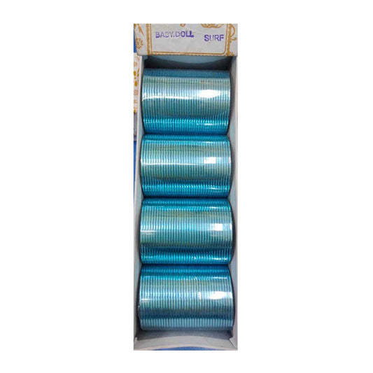 Metal Churi Box Pack Of 144 Bangles Color-SURF Contact to Watsapp-9829507489 or Mail For Whole sale