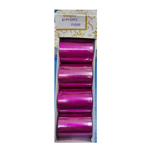 Metal Churi Box Pack Of 144 Bangles Color-RANI Contact to Watsapp-9829507489 or Mail For Whole sale