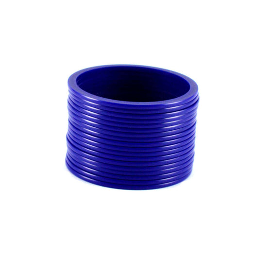 Blue Plain Acrylic Bangle With Very Extra Large Size  (Pack Of 18) (sku-ban1273)