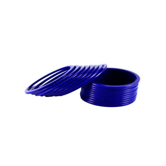 Blue Plain Acrylic Bangle With Very Extra Large Size  (Pack Of 18) (sku-ban1273)