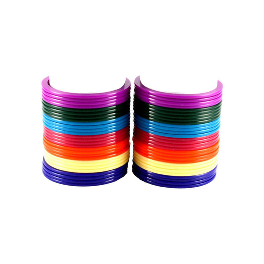 Multi Plain Acrylic Bangle With Very Extra Large Size  (Pack Of 56) (sku-ban1293)