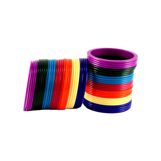 Multi Plain Acrylic Bangle With Very Extra Large Size  (Pack Of 56) (sku-ban1293)