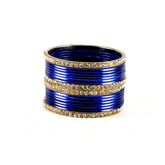 Blue Stone Brass Bangle (Pack Of 16) (sku-ban1385)