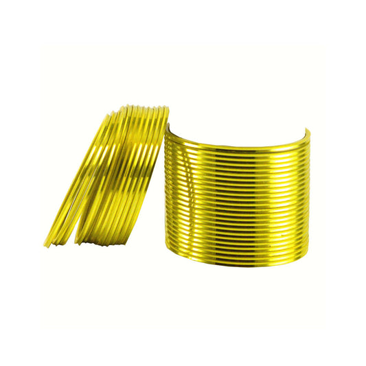Yellow Plain Brass Bangle (Pack Of 36) (sku-ban1444)