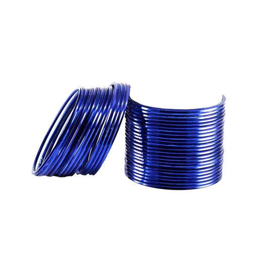 Dark blue Plain Brass Bangle (Pack Of 36) (sku-ban1447)
