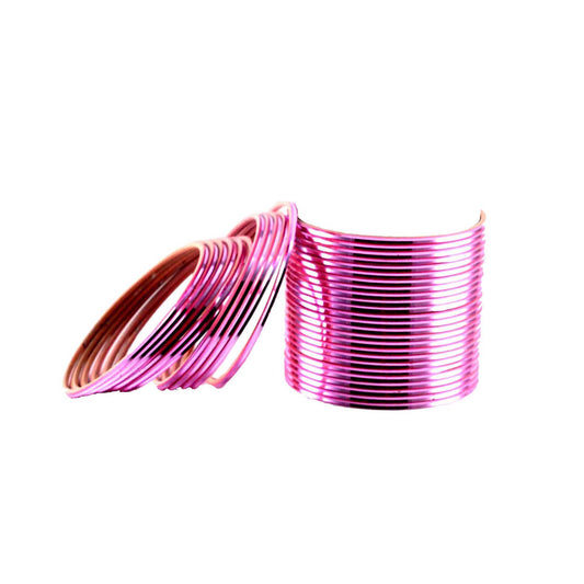 Pink Plain Brass Bangle (Pack Of 36) (sku-ban1448)