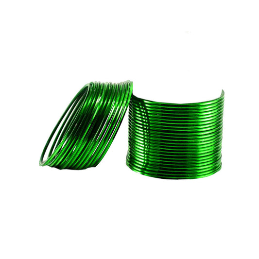 Green Plain Brass Bangle (Pack Of 36) (sku-ban1451)