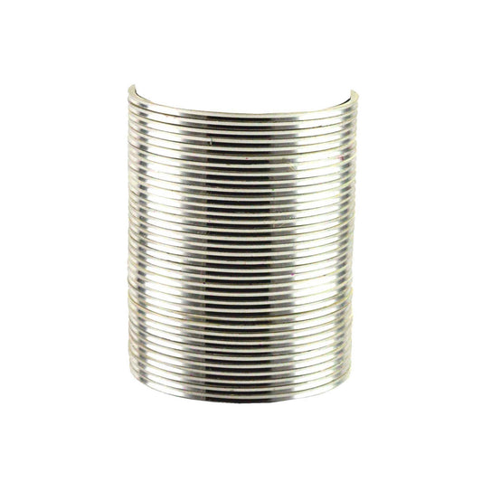 White Plain Brass Bangle With Extra Large Size  (Pack Of 36) (sku-ban1454)