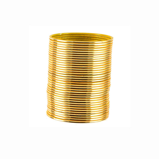 Golden Plain Brass Bangle With Extra Large Size  (Pack Of 36) (sku-ban1532)