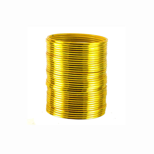 Yellow Plain Brass Bangle (Pack Of 36) (sku-ban1534)