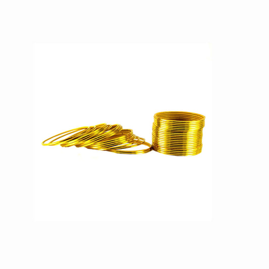 Yellow Plain Brass Bangle (Pack Of 36) (sku-ban1534)
