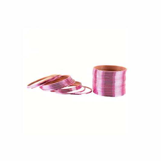 Pink Plain Brass Bangle (Pack Of 36) (sku-ban1536)