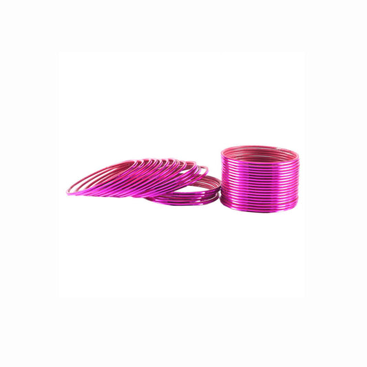 Dark Pink Plain Brass Bangle (Pack Of 36) (sku-ban1537)