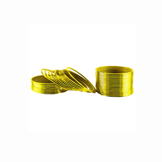 Yellow Plain Brass Bangle (Pack Of 36) (sku-ban1538)