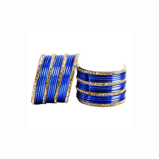 Blue Stone Brass Bangle (Pack Of 32) (sku-ban1545)
