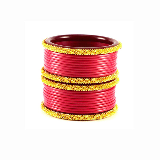 Gajari Plain Acrylic Bangle With Extra Large Size  (Pack Of 22) (sku-ban1549)