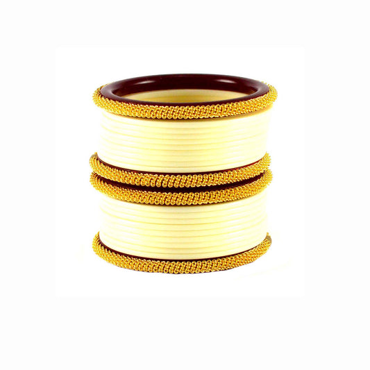 white Plain Acrylic Bangle With Extra Large Size  (Pack Of 22) (sku-ban1550)