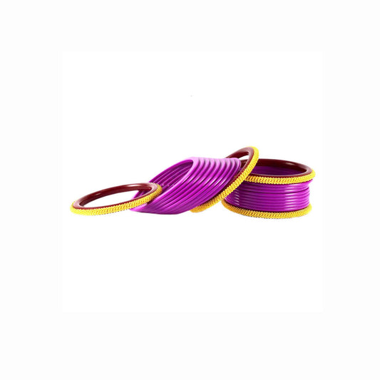 Rani Plain Acrylic Bangle With Extra Large Size  (Pack Of 22) (sku-ban1554)