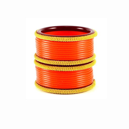 Orange Plain Acrylic Bangle With Extra Large Size  (Pack Of 22) (sku-ban1557)