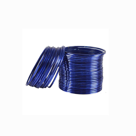 Dark Blue Plain Brass Bangle (Pack Of 36) (sku-ban1603)