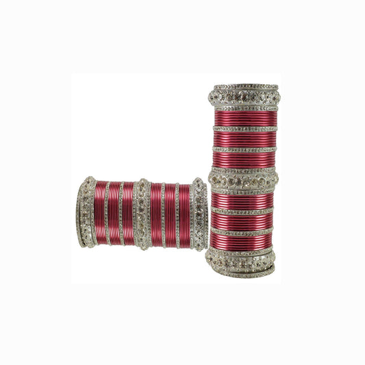 Gajari Stone Brass Bangle Pack Of-98 (sku-ban1607)