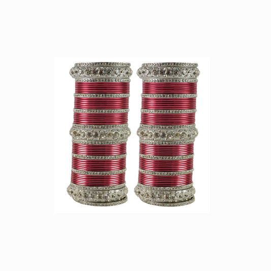 Gajari Stone Brass Bangle Pack Of-98 (sku-ban1607)
