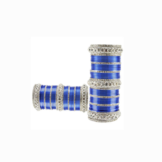 Blue Stone Brass Bangle Pack Of-98 (sku-ban1620)