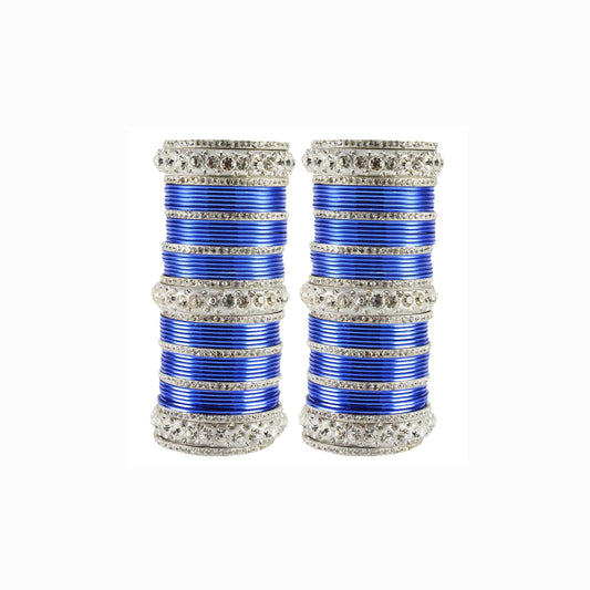 Blue Stone Brass Bangle Pack Of-98 (sku-ban1620)
