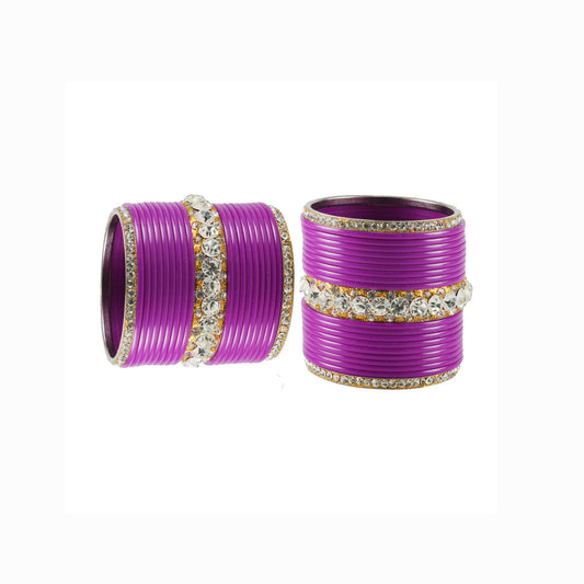 Rani Stone Acrylic-Brass Bangle With Extra Large Size  (Pack Of 42) (sku-ban1641)