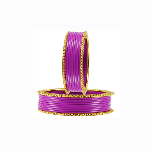 Rani Plain Acrylic-Brass Bangle With Extra Large Size  (Pack Of 22) (sku-ban1655)