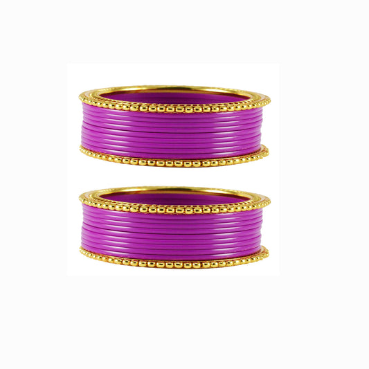 Rani Plain Acrylic-Brass Bangle With Extra Large Size  (Pack Of 22) (sku-ban1655)