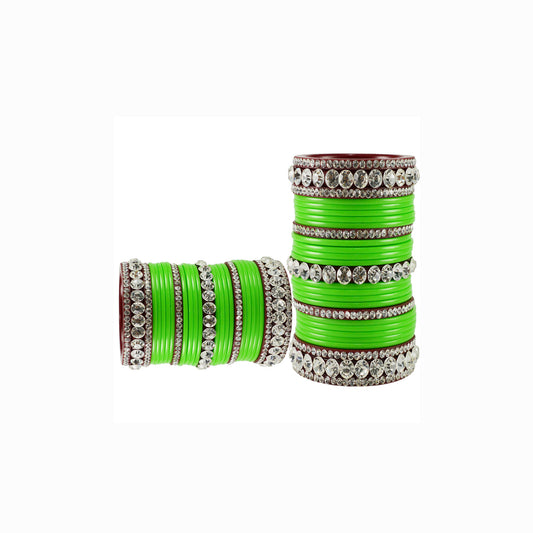 Totai Stone Acrylic Bangle With Extra Large Size  (Pack Of 54) (sku-ban1672)