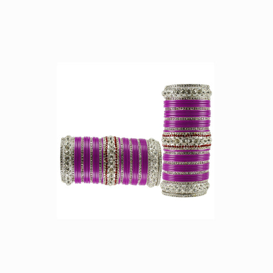 Rani Stone Acrylic-Brass Bangle Pack Of-78 (sku-ban1710)