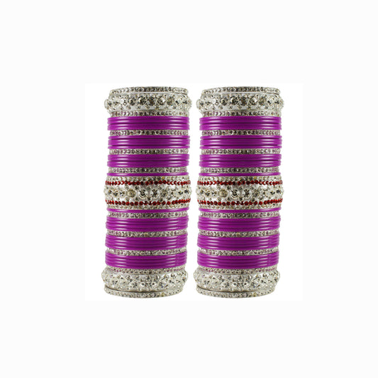 Rani Stone Acrylic-Brass Bangle Pack Of-78 (sku-ban1710)