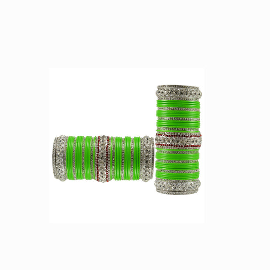 Totai Stone Acrylic-Brass Bangle Pack Of-78 (sku-ban1715)