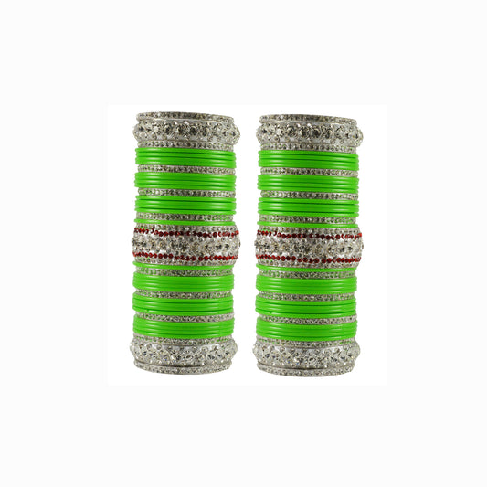 Totai Stone Acrylic-Brass Bangle Pack Of-78 (sku-ban1715)