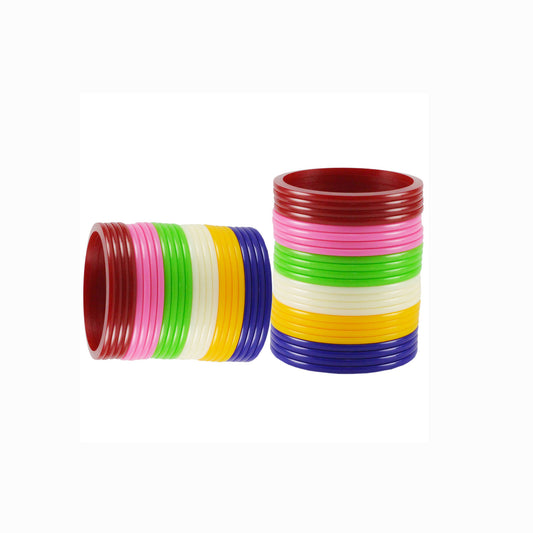 Multi Plain Acrylic Bangle With Very Extra Large Size  (Pack Of 48) (sku-ban1724)