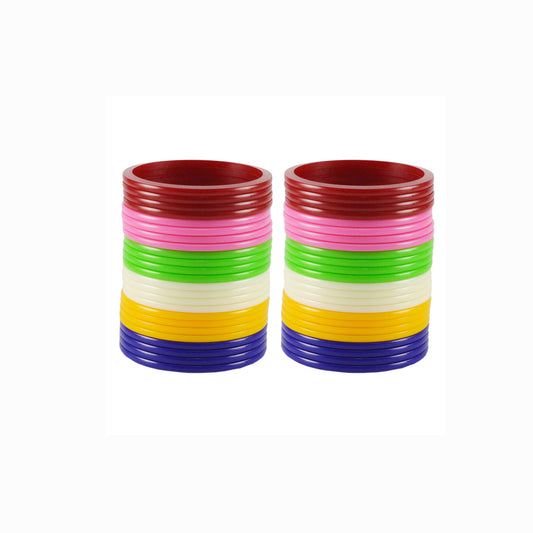 Multi Plain Acrylic Bangle With Very Extra Large Size  (Pack Of 48) (sku-ban1724)