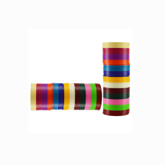 Multi Plain Acrylic Bangle With Very Extra Large Size  (Pack Of 156) (sku-ban1731)