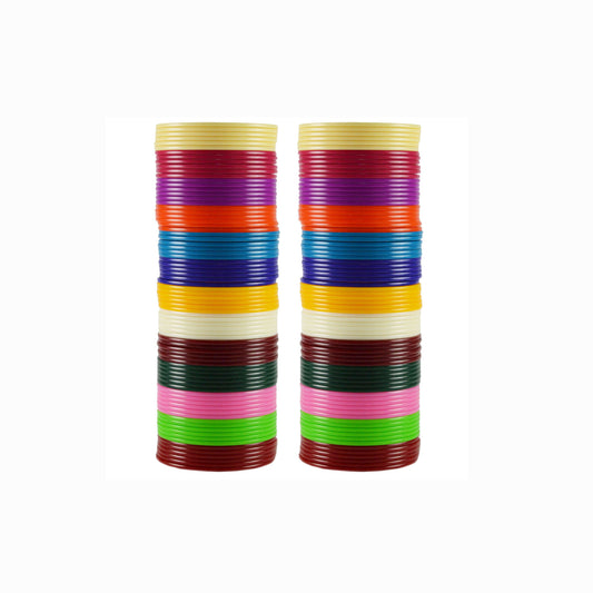 Multi Plain Acrylic Bangle With Very Extra Large Size  (Pack Of 156) (sku-ban1731)