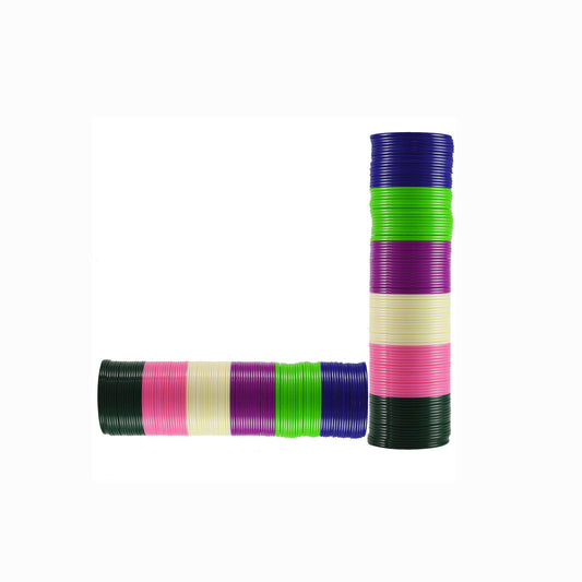 Multi Plain Acrylic Bangle With Very Extra Large Size  (Pack Of 216) (sku-ban1732)