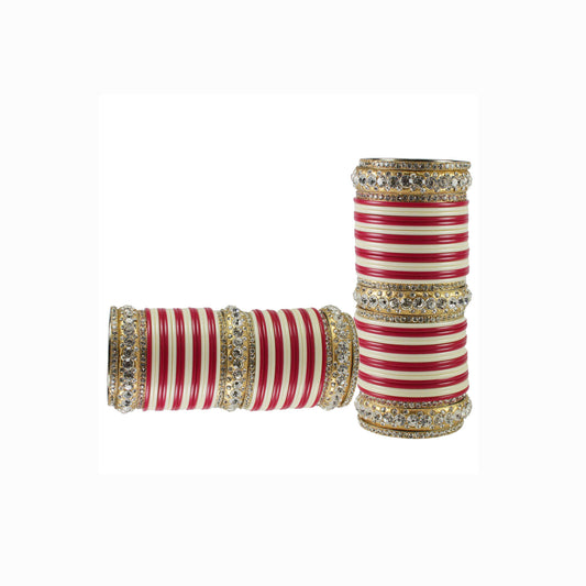 Multi Stone Acrylic-Brass Bangle With Extra Large Size  (Pack Of 90) (sku-ban1745)