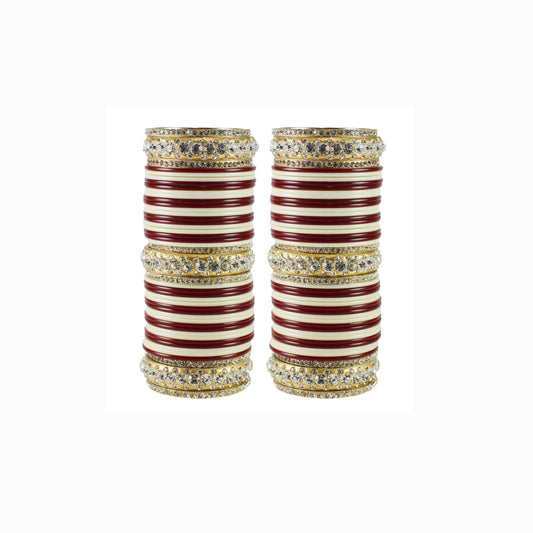 Multi Stone Acrylic-Brass Bangle With Extra Large Size  Pack Of-90 (sku-ban1818)