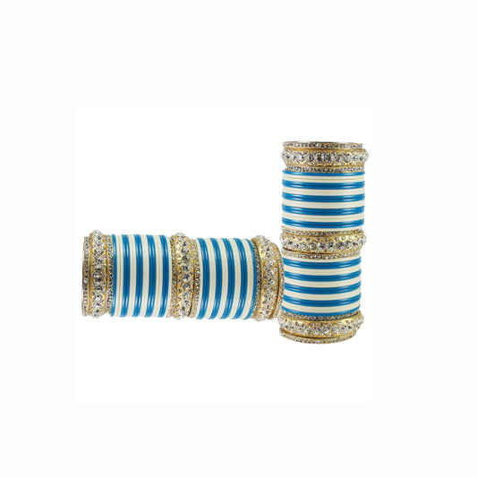 Multi Stone Acrylic-Brass Bangle With Extra Large Size  Pack Of-90 (sku-ban1821)