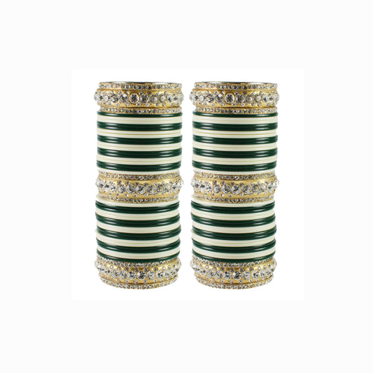 Multi Stone Acrylic-Brass Bangle With Extra Large Size  Pack Of-90 (sku-ban1823)